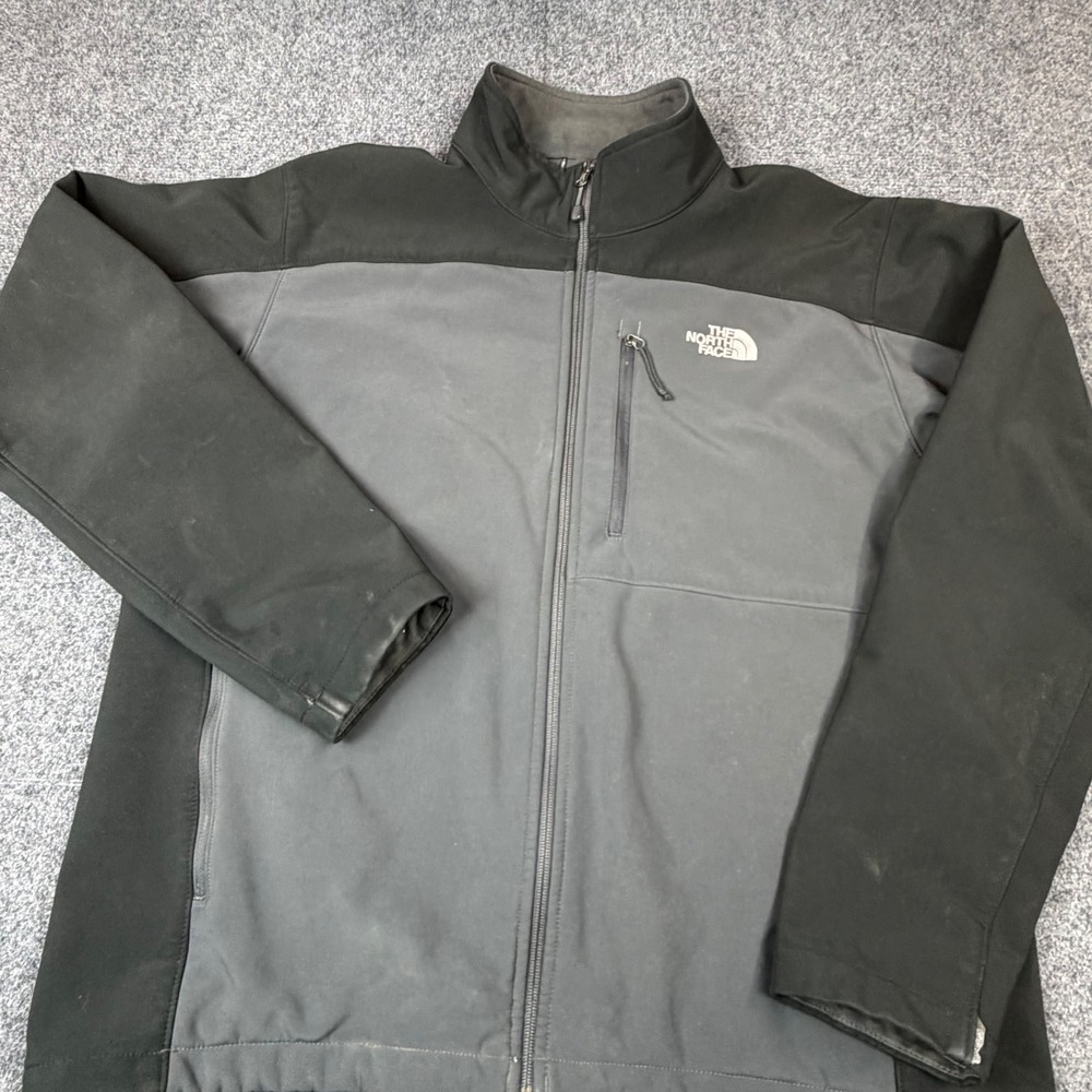 The North Face Apex Bionic Mens XL Grey Black Softshell Windbreaker Jacket - Picture 2 of 10